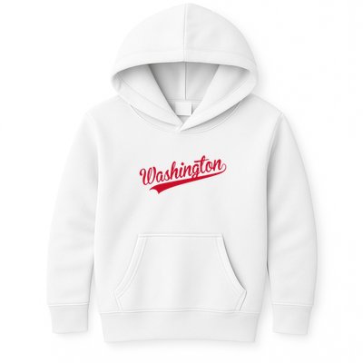 Washington Throwback Sports Fan Kids Hoodie