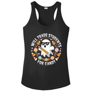 Will Trade Students For Candy Halloween Teacher Spooky Boo Gift Ladies PosiCharge Competitor Racerback Tank