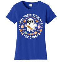 Will Trade Students For Candy Halloween Teacher Spooky Boo Gift Women's T-Shirt