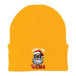 What The Sigma Santa Joke Funny Christmas Meme Xmas Rizz Knit Cap Winter Beanie