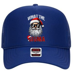 What The Sigma Santa Joke Funny Christmas Meme Xmas Rizz High Crown Mesh Back Trucker Hat