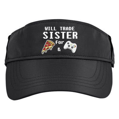 Will Trade Sister For Pizza And Video Games Gift Gamer Gift Adult Drive Performance Visor