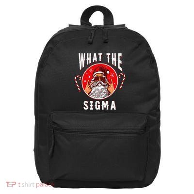 What The Sigma Santa Funny Christmas Meme Xmas Rizz 16 in Basic Backpack