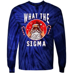 What The Sigma Santa Funny Christmas Meme Xmas Rizz Tie-Dye Long Sleeve Shirt