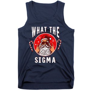 What The Sigma Santa Funny Christmas Meme Xmas Rizz Tank Top