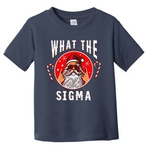 What The Sigma Santa Funny Christmas Meme Xmas Rizz Toddler T-Shirt