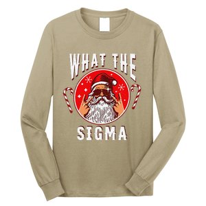 What The Sigma Santa Funny Christmas Meme Xmas Rizz Long Sleeve Shirt