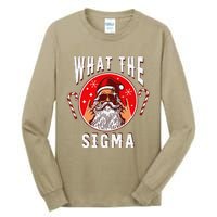 What The Sigma Santa Funny Christmas Meme Xmas Rizz Tall Long Sleeve T-Shirt