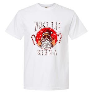 What The Sigma Santa Funny Christmas Meme Xmas Rizz Garment-Dyed Heavyweight T-Shirt