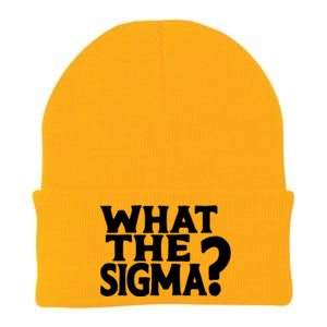 What The Sigma Funny Teens Meme Saying Quote Knit Cap Winter Beanie