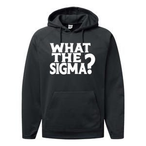 What The Sigma Funny Teens Meme Saying Quote Performance Fleece Hoodie