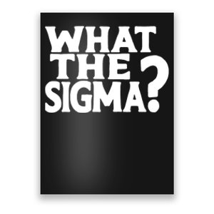 What The Sigma Funny Teens Meme Saying Quote Poster