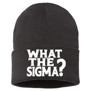 What The Sigma Funny Teens Meme Saying Quote Sustainable Knit Beanie