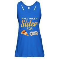 Will Trade Sister For Video Games And Pizza Brother Funny Gift Ladies Essential Flowy Tank