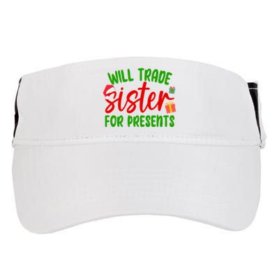 Will Trade Sister For Presents Funny Christmas Adult Drive Performance Visor