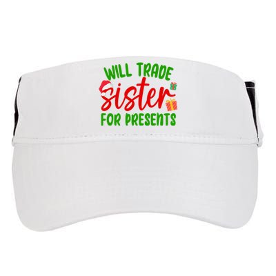 Will Trade Sister For Presents Funny Christmas Adult Drive Performance Visor