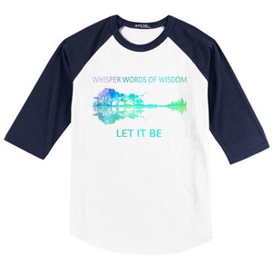 Watercolor Tree Sky There Will Be An Answer Letit Be Guitar Great Gift Baseball Sleeve Shirt