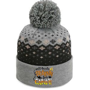 Will Trade Students For Candy Teacher Halloween The Baniff Cuffed Pom Beanie