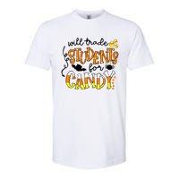 Will Trade Students For Candy Teacher Halloween Softstyle CVC T-Shirt