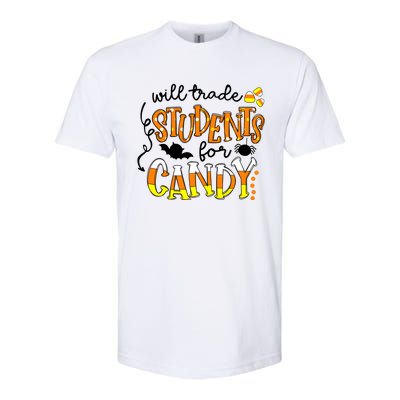 Will Trade Students For Candy Teacher Halloween Softstyle CVC T-Shirt