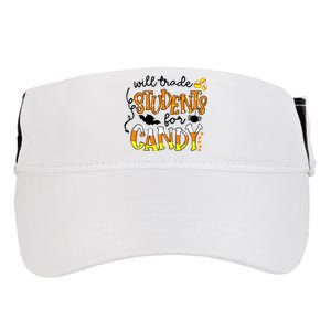 Will Trade Students For Candy Teacher Halloween Adult Drive Performance Visor