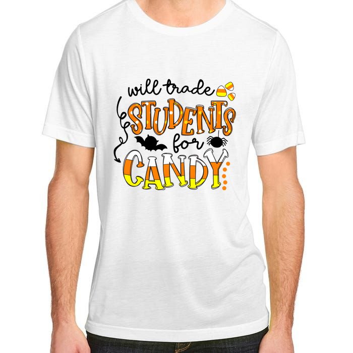 Will Trade Students For Candy Teacher Halloween Adult ChromaSoft Performance T-Shirt