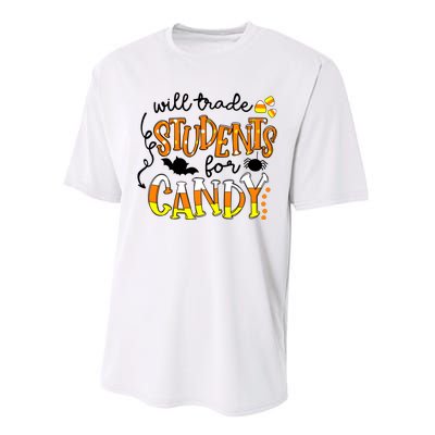 Will Trade Students For Candy Teacher Halloween Performance Sprint T-Shirt