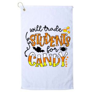 Will Trade Students For Candy Teacher Halloween Platinum Collection Golf Towel