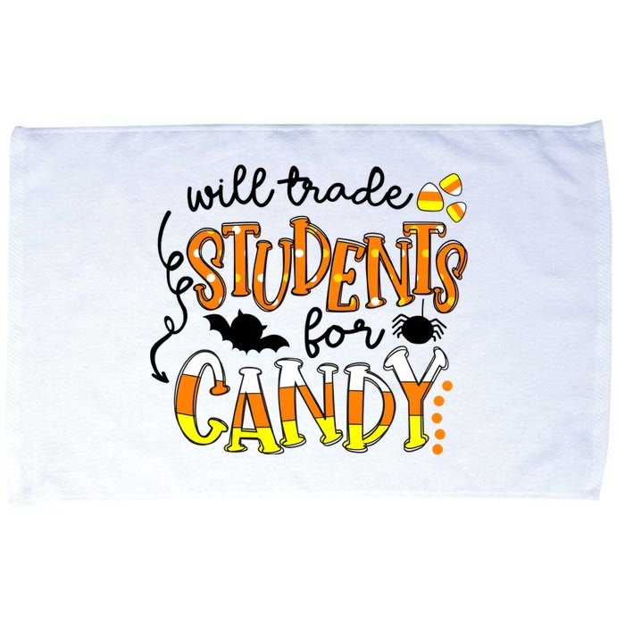 Will Trade Students For Candy Teacher Halloween Microfiber Hand Towel