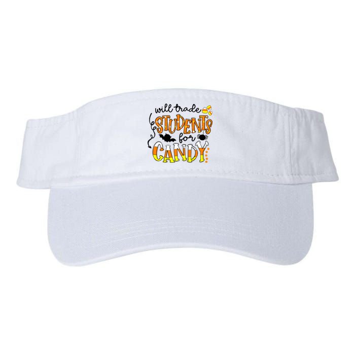 Will Trade Students For Candy Teacher Halloween Valucap Bio-Washed Visor