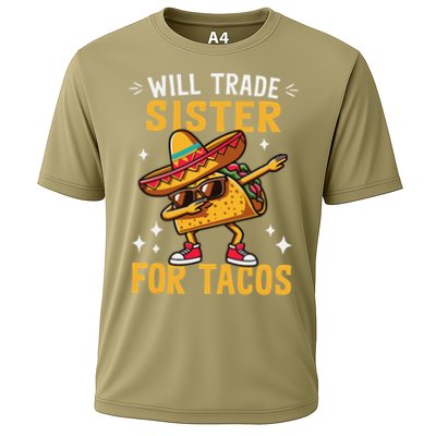 Will Trade Sister For Tacos Lovers Cute Funny Cinco De Mayo Cooling Performance Crew T-Shirt