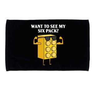 Want To See My Six Pack Bricks Lover Master Builder Microfiber Hand Towel