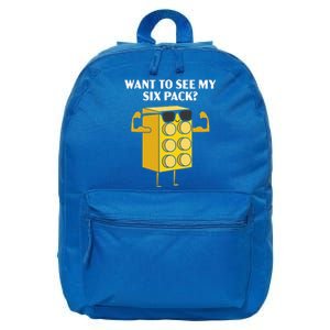 Want To See My Six Pack Bricks Lover Master Builder 16 in Basic Backpack