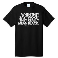 When They Say Woke They Really Mean Blacks Tall T-Shirt