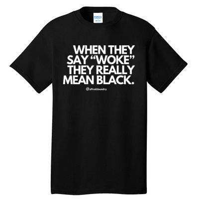 When They Say Woke They Really Mean Blacks Tall T-Shirt