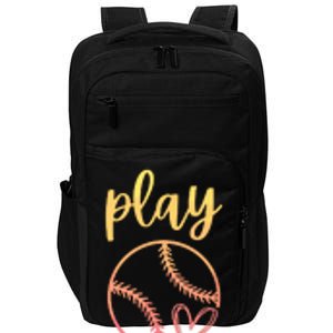 Women Teen Softball Play Ball Impact Tech Backpack