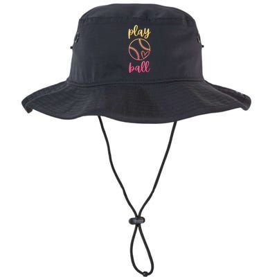 Women Teen Softball Play Ball Legacy Cool Fit Booney Bucket Hat