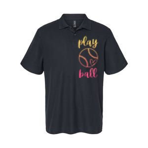 Women Teen Softball Play Ball Softstyle Adult Sport Polo