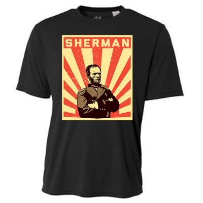 William Tecumseh Sherman Propaganda Design General Sherman Cooling Performance Crew T-Shirt