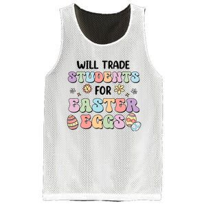 Will Trade Students For Easter Eggs Funny Teacher Easter Day Mesh Reversible Basketball Jersey Tank