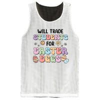 Will Trade Students For Easter Eggs Funny Teacher Easter Day Mesh Reversible Basketball Jersey Tank