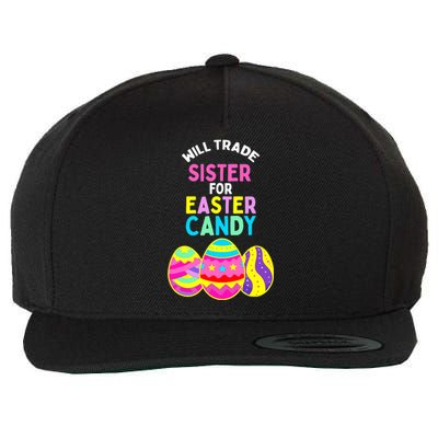 Will Trade Sister For Easter Candy Eggs Cute Boy Girl Wool Snapback Cap