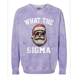 What The Sigma Santa Funny Christmas Meme Xmas Rizz Colorblast Crewneck Sweatshirt