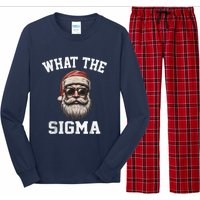 What The Sigma Santa Funny Christmas Meme Xmas Rizz Long Sleeve Pajama Set