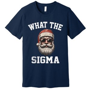 What The Sigma Santa Funny Christmas Meme Xmas Rizz Premium T-Shirt