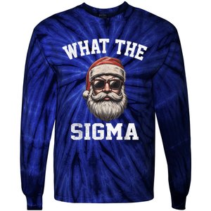 What The Sigma Santa Funny Christmas Meme Xmas Rizz Tie-Dye Long Sleeve Shirt