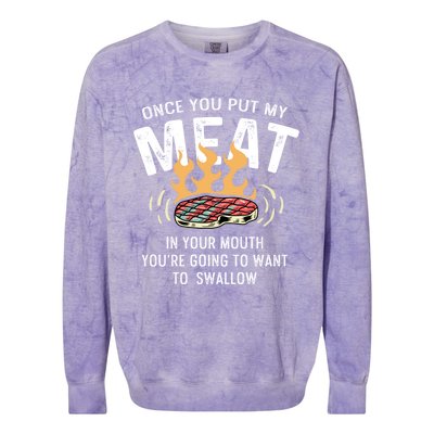 Want To Swallow Sous Chef Cool Gift Colorblast Crewneck Sweatshirt