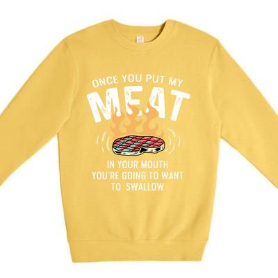 Want To Swallow Sous Chef Cool Gift Premium Crewneck Sweatshirt