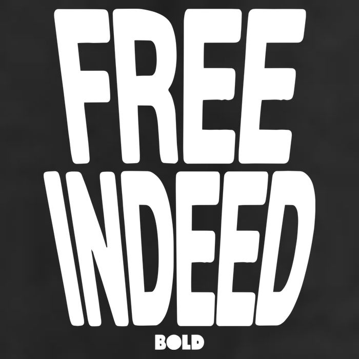 Who The Son Sets Free Free Indeed Bold 7 Panel Mesh Trucker Snapback Hat