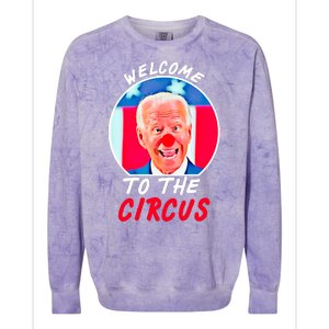 Welcome To The Circus Funny Anti Biden Clown Colorblast Crewneck Sweatshirt